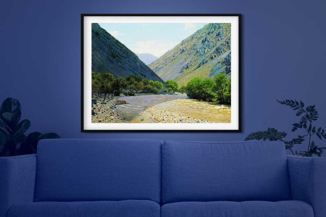 passage of barskaun Painting - Meri Deewar 4 : 3 Horizontal Premium Wall Art Canvas by MeriDeewar