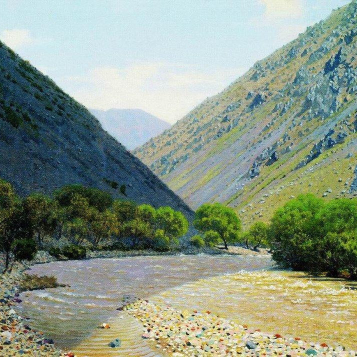 passage of barskaun Painting - Meri Deewar 4 : 3 Horizontal Premium Wall Art Canvas by MeriDeewar