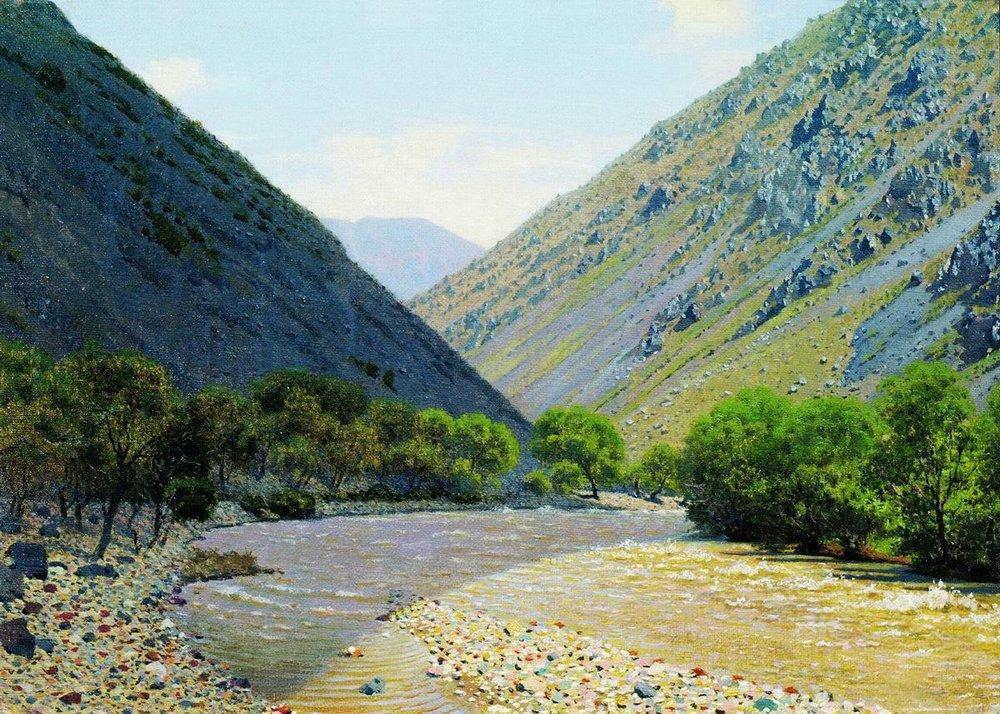 passage of barskaun Painting - Meri Deewar 4 : 3 Horizontal Premium Wall Art Canvas by MeriDeewar