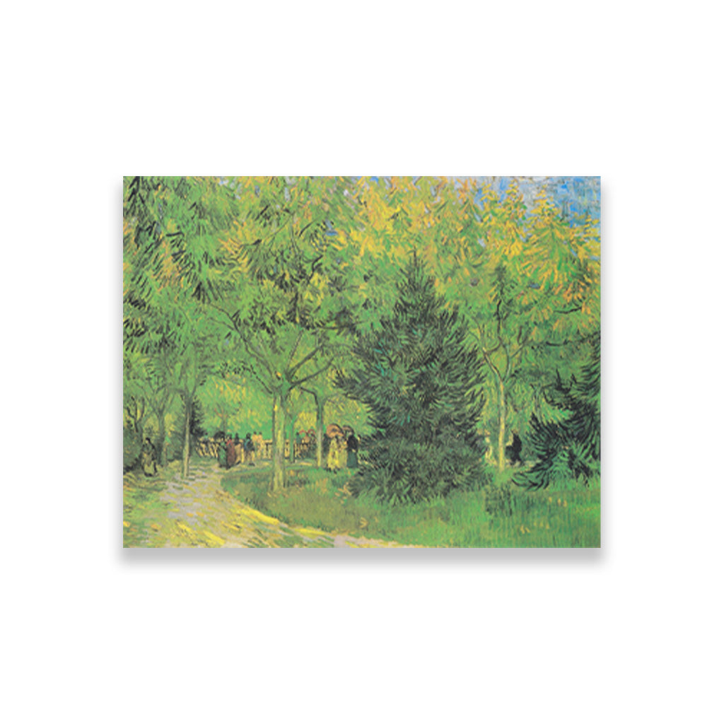 Path in the Park of Arles with Walkers 5 : 4 Horizontal Premium Wall Art Canvas by MeriDeewar