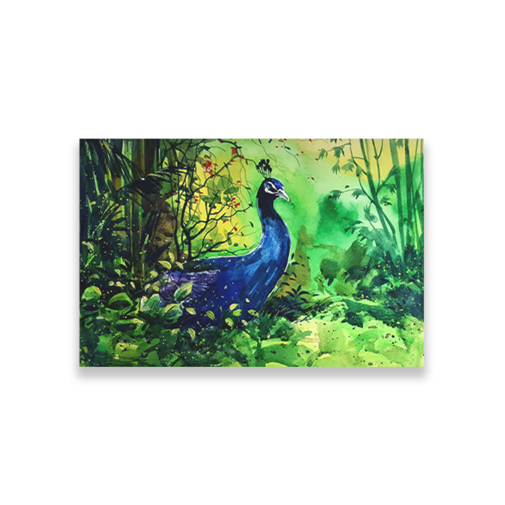 Peacock Painting - Meri Deewar 3 : 2 Horizontal Premium Wall Art Canvas by MeriDeewar