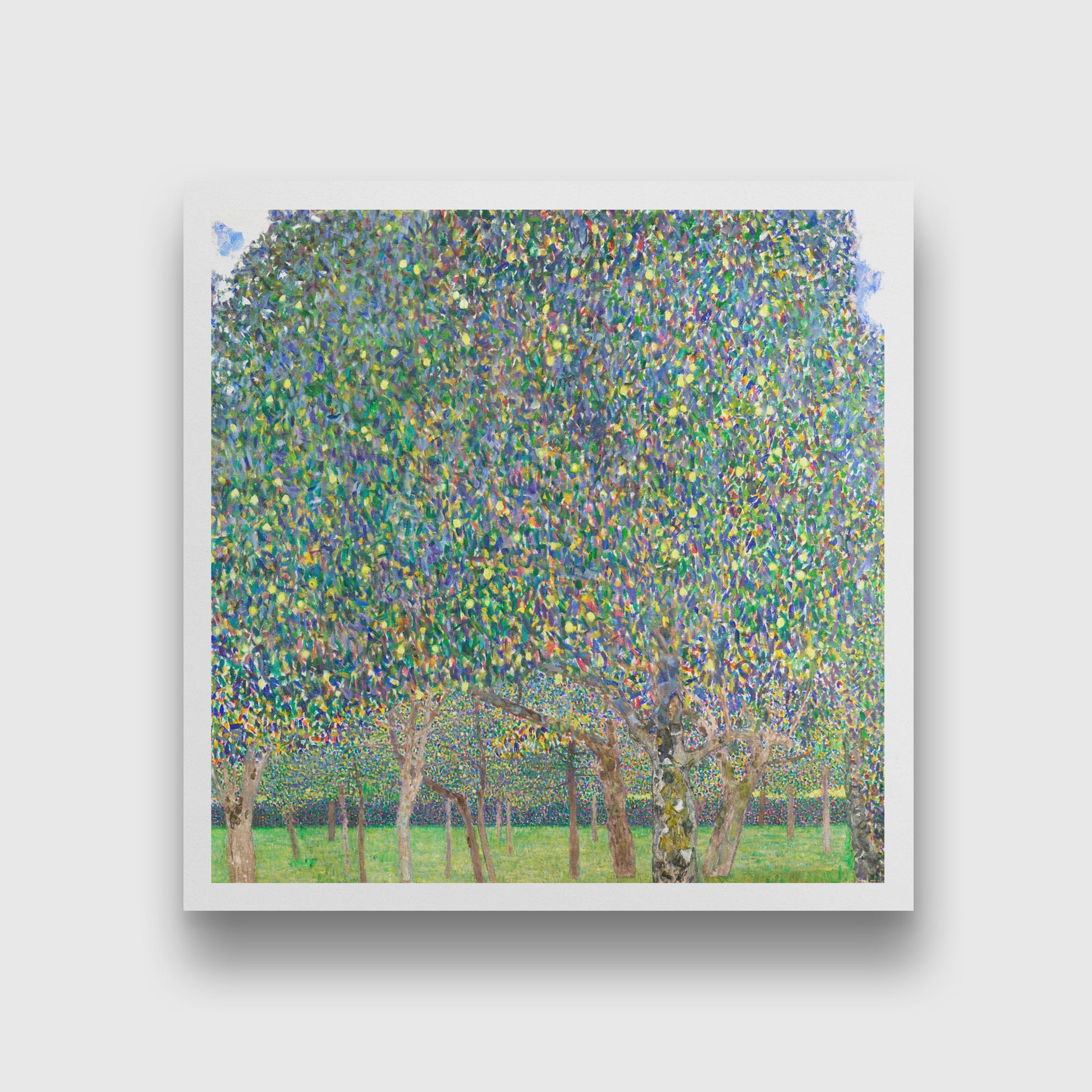 Pear Tree panting 1 : 1 Square Premium Wall Art Canvas by MeriDeewar