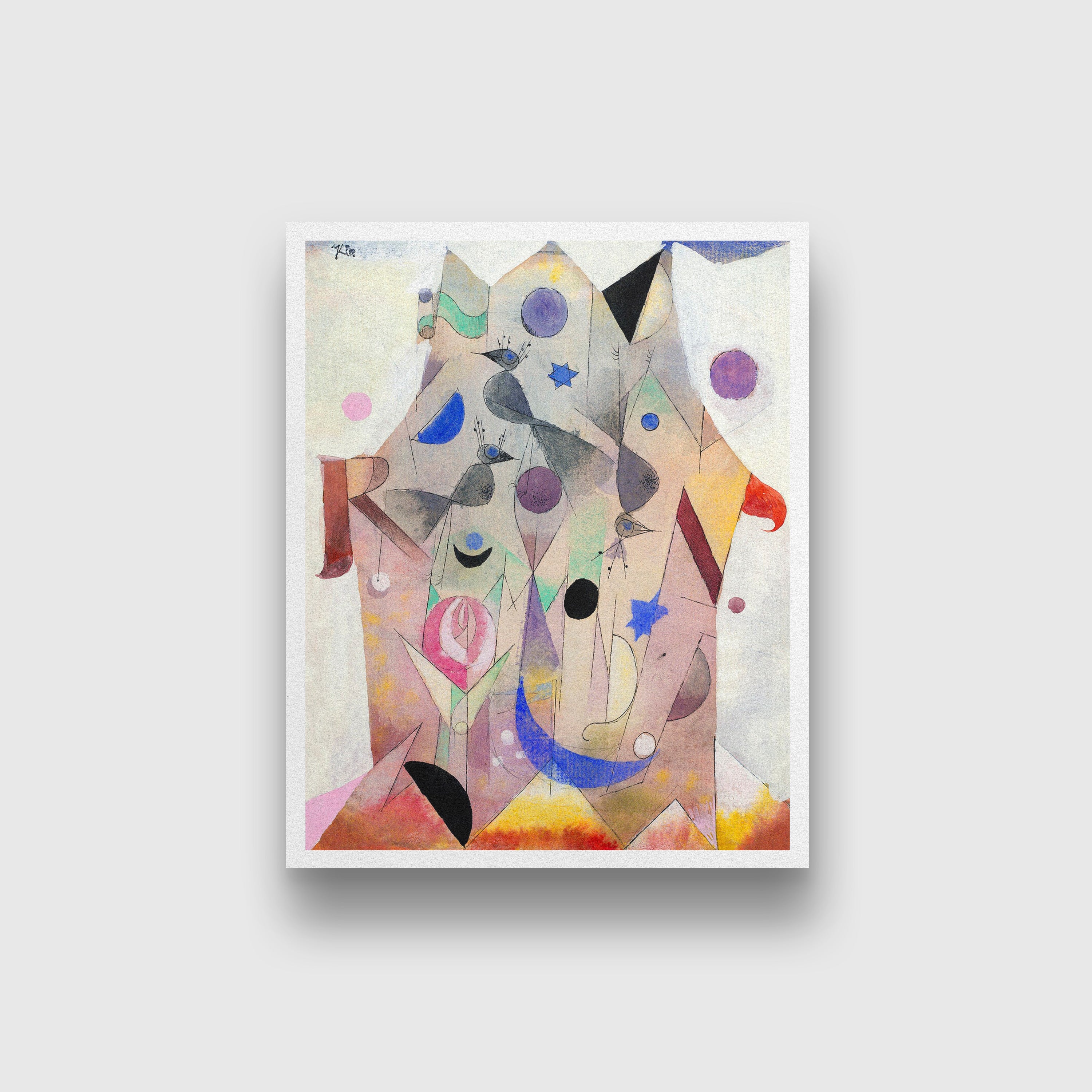 Persische Nachtigallen painting - Meri Deewar 4 :5 Vertical Premium Wall Art Canvas by MeriDeewar