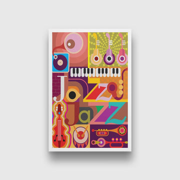 Picasso Style Jazz Concert Artwork Painting - Meri Deewar 2 : 3 Vertical Premium Wall Art Canvas by MeriDeewar