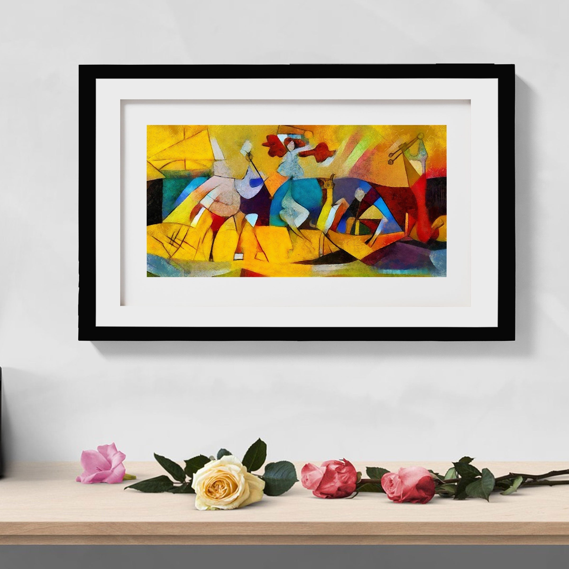 Picasso Style Oil Painting - Meri Deewar 2 : 1 Horizontal Premium Wall Art Canvas by MeriDeewar