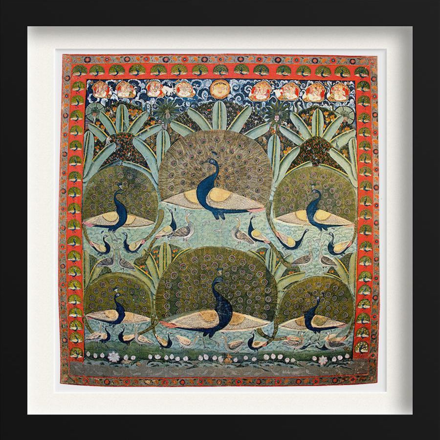 Pichvai for Morakuti Painting - Meri Deewar 1 : 1 Square Premium Wall Art Canvas by MeriDeewar