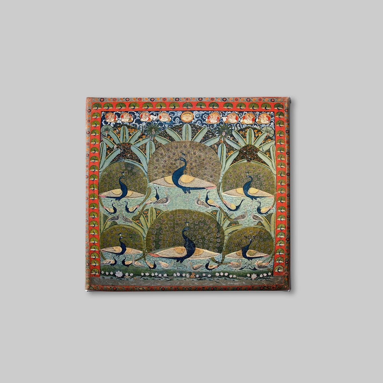 Pichvai for Morakuti Painting - Meri Deewar 1 : 1 Square Premium Wall Art Canvas by MeriDeewar