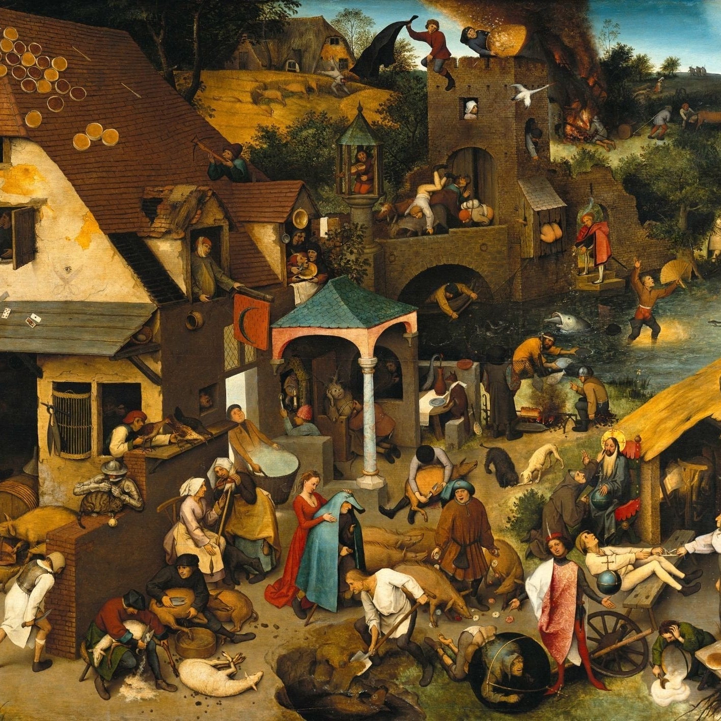 Pieter Bruegel the Elder 3 : 2 Horizontal Premium Wall Art Canvas by MeriDeewar