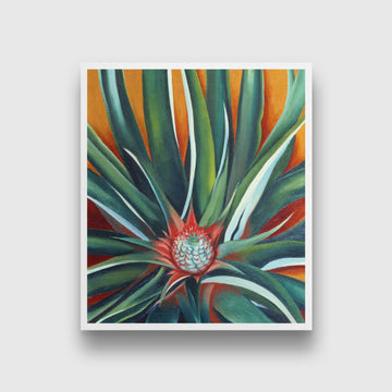 Pineapple Bud Painting - Meri Deewar 5 : 6 Vertical Premium Wall Art Canvas by MeriDeewar