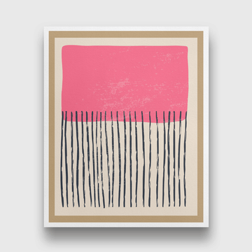 Pink Colour Block Painting 4 :5 Vertical Premium Wall Art Canvas by MeriDeewar
