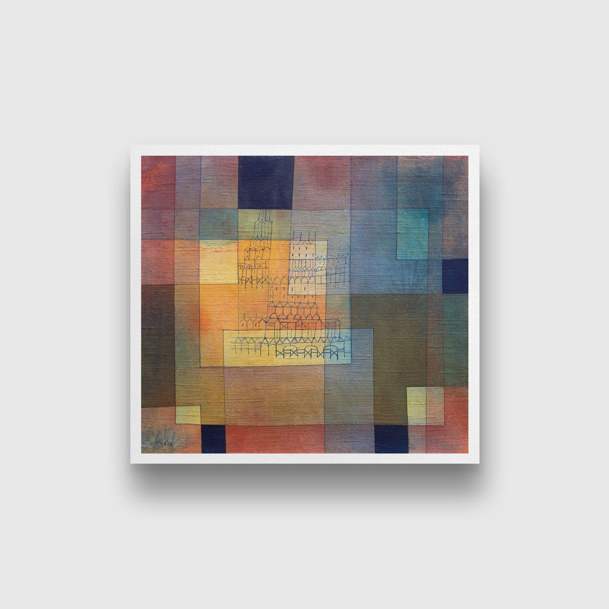 Polyphonic Architecture painting - Meri Deewar 4 :5 Vertical Premium Wall Art Canvas by MeriDeewar