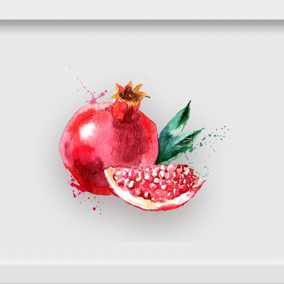 Pomegranate Painting - Meri Deewar 3 : 2 Horizontal Premium Wall Art Canvas by MeriDeewar