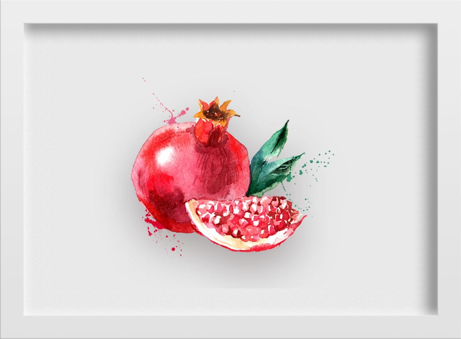 Pomegranate Painting - Meri Deewar 3 : 2 Horizontal Premium Wall Art Canvas by MeriDeewar
