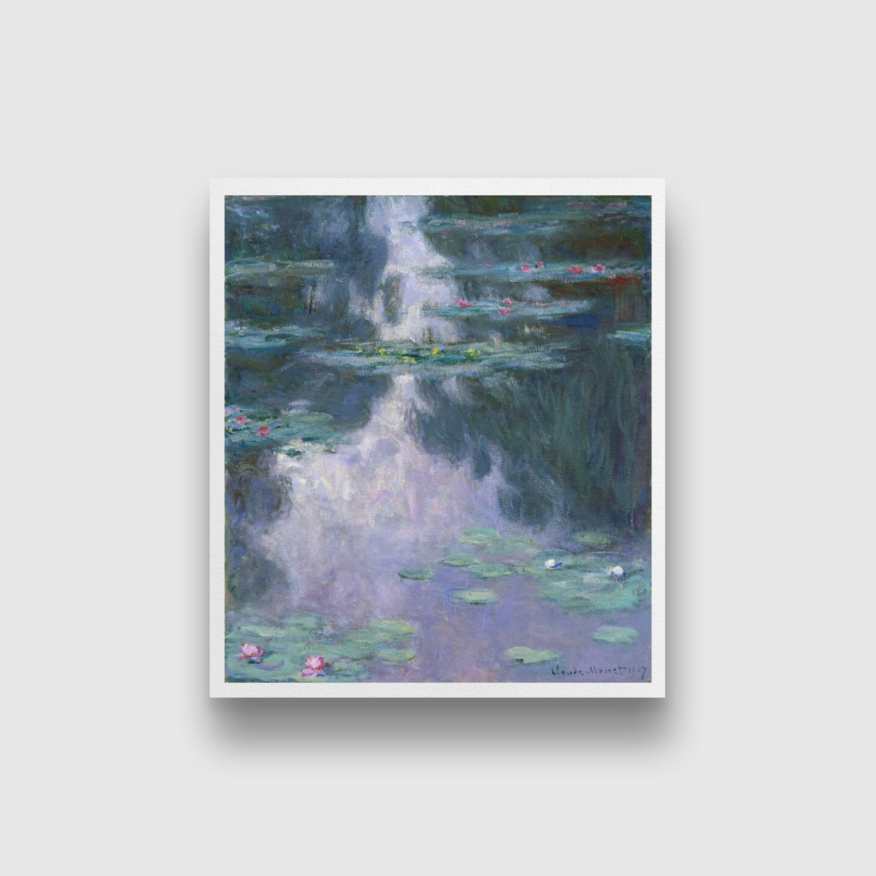 Pond With Water Lilies Painting Made By Claude Monet-Meri Deewar 5 : 6 Vertical Premium Wall Art Canvas by MeriDeewar