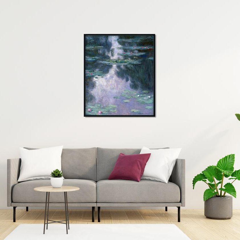 Pond With Water Lilies Painting Made By Claude Monet-Meri Deewar 5 : 6 Vertical Premium Wall Art Canvas by MeriDeewar