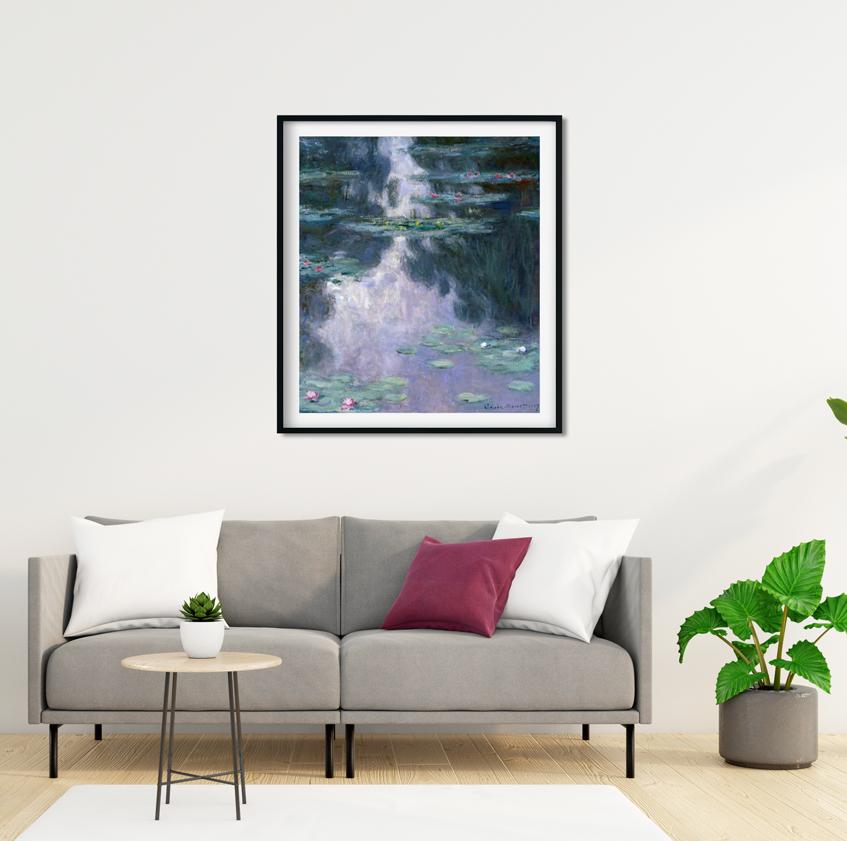 Pond With Water Lilies Painting Made By Claude Monet-Meri Deewar 5 : 6 Vertical Premium Wall Art Canvas by MeriDeewar