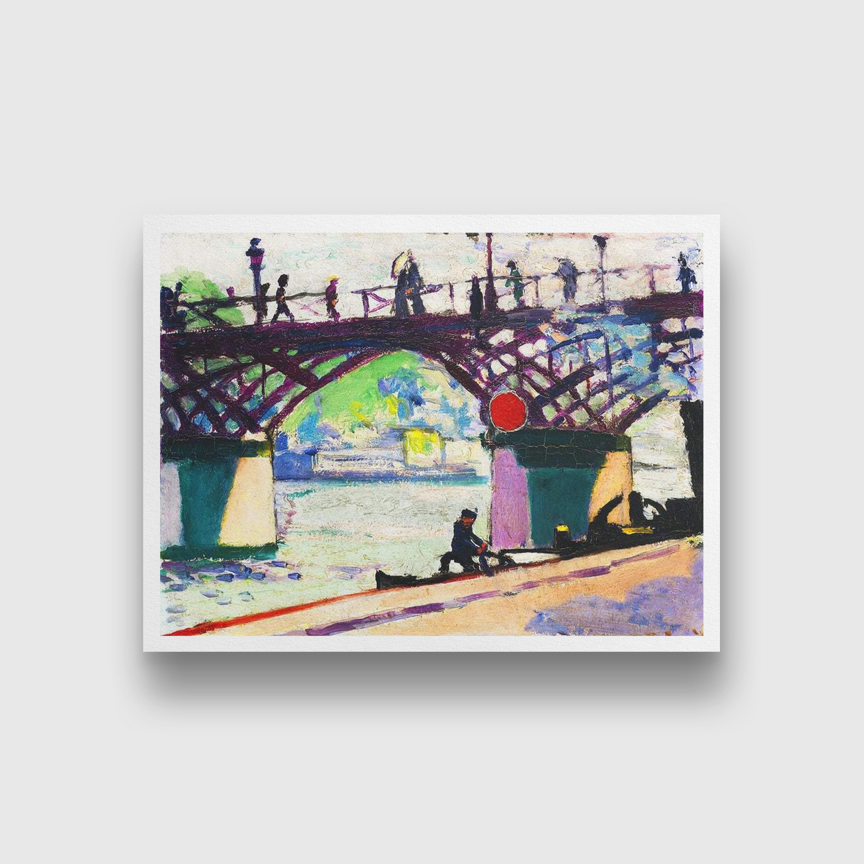 Pont des Arts Henry Lyman Saÿen Painting - MeriDeewar 4 : 3 Horizontal Premium Wall Art Canvas by MeriDeewar