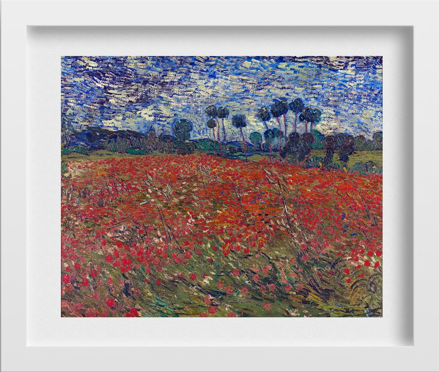 Poppy Field By Van Gogh Painting - Meri Deewar 5 : 4 Horizontal Premium Wall Art Canvas by MeriDeewar
