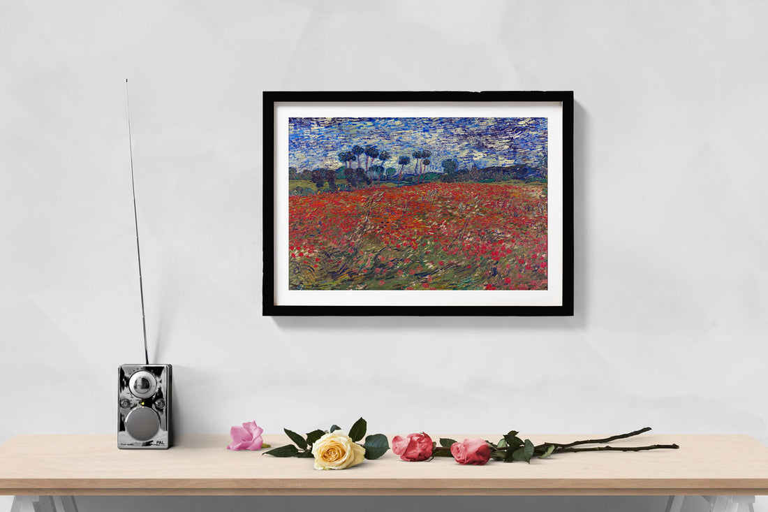 Poppy Field By Van Gogh Painting - Meri Deewar 5 : 4 Horizontal Premium Wall Art Canvas by MeriDeewar