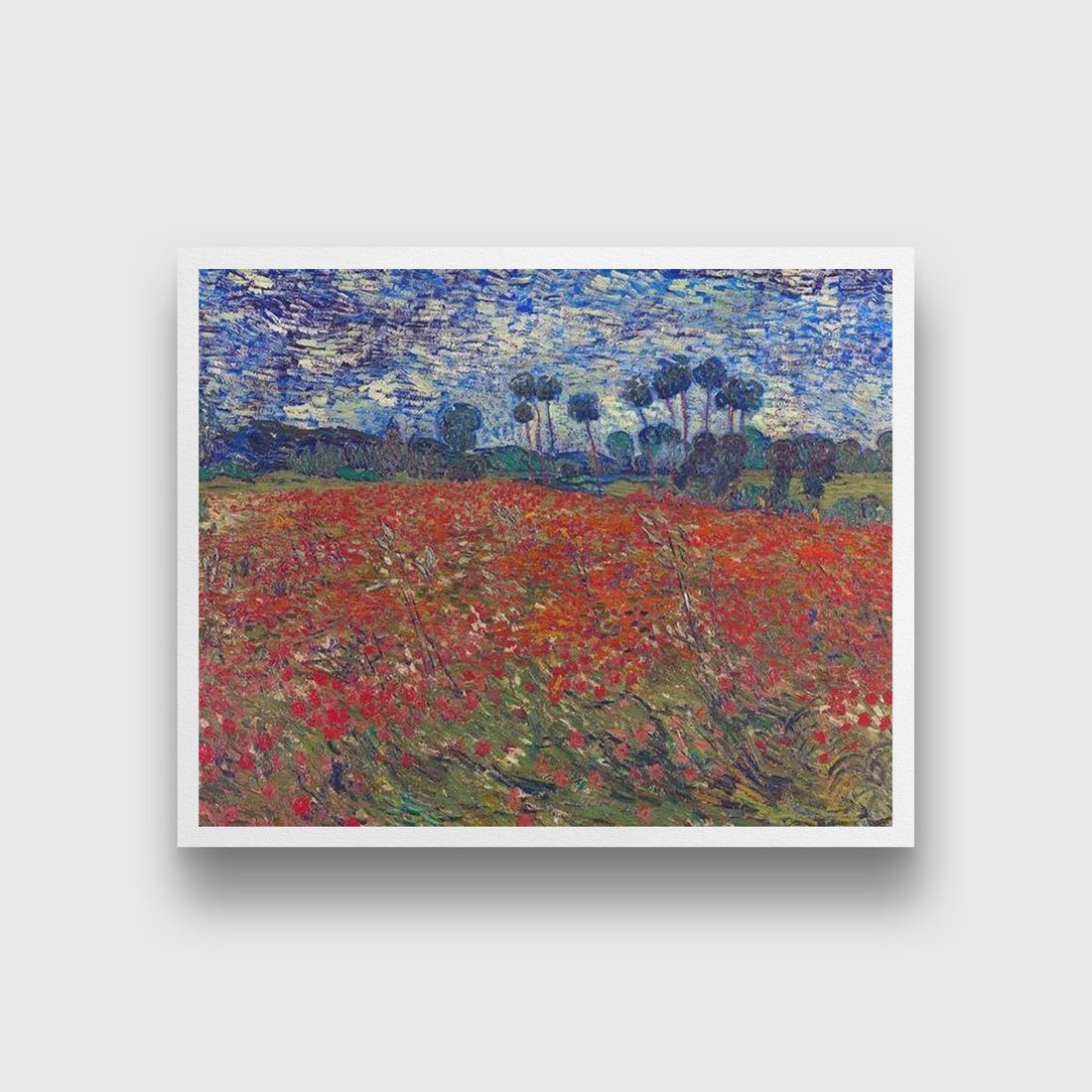 Poppy Field By Van Gogh Painting - Meri Deewar 5 : 4 Horizontal Premium Wall Art Canvas by MeriDeewar