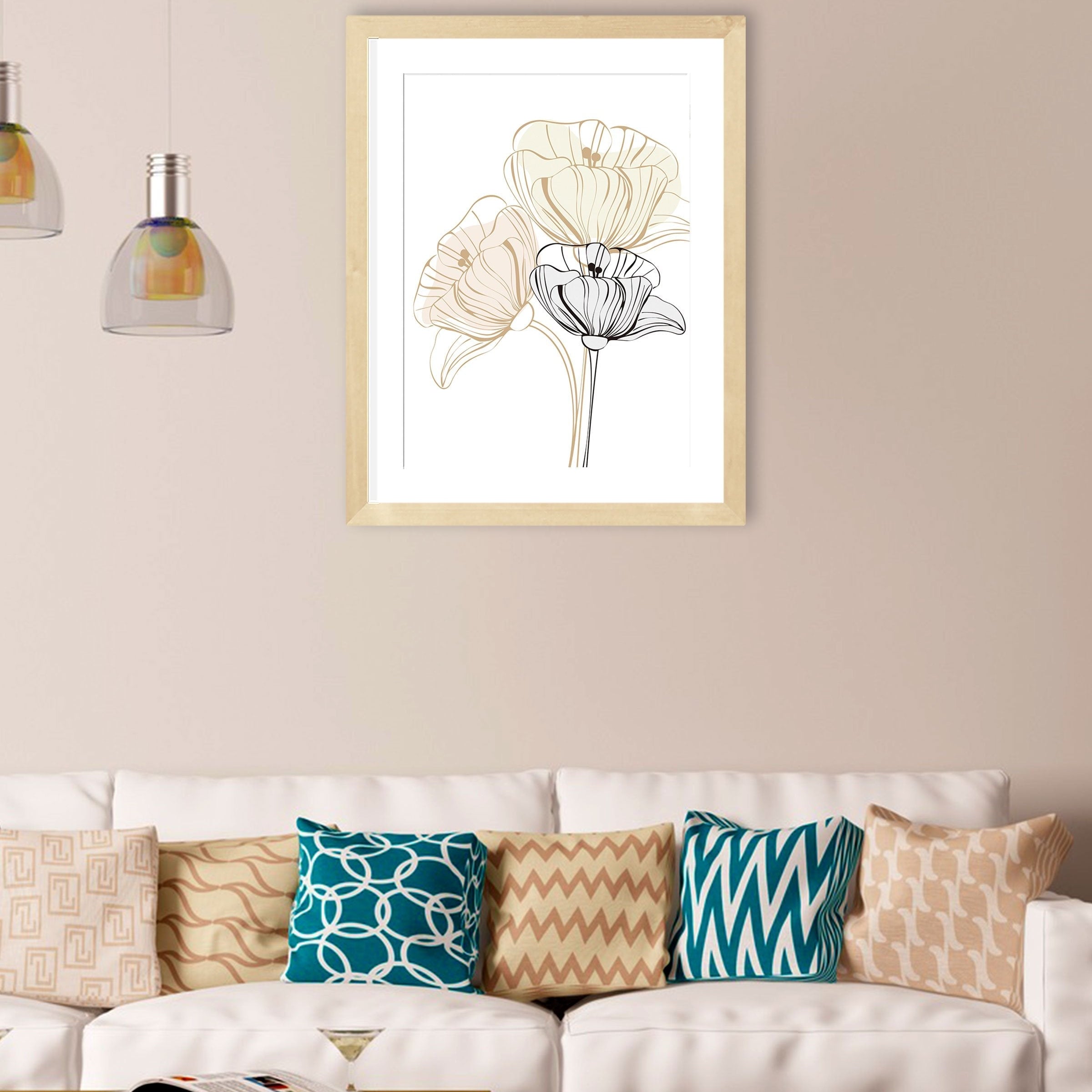 Poppy Flowers Wall Art Painting - Meri Deewar 2 : 3 Vertical Premium Wall Art Canvas by MeriDeewar