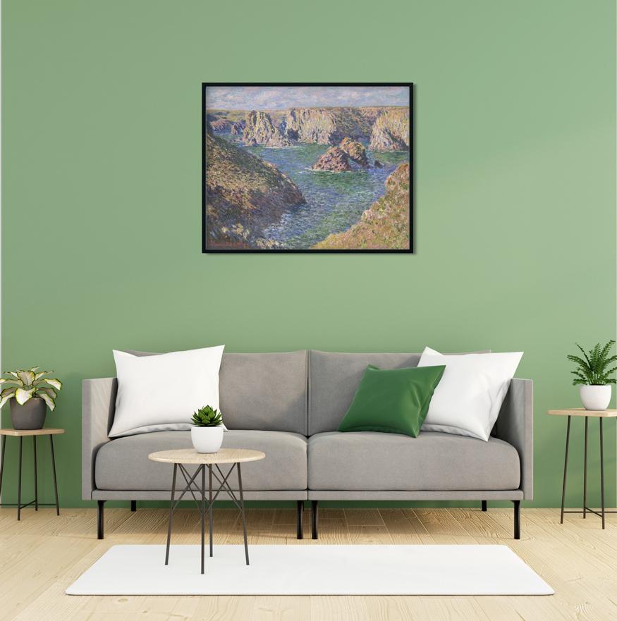Port-Domois Belle Isle Painting by Claude Monet - Meri Deewar 5 : 4 Horizontal Premium Wall Art Canvas by MeriDeewar