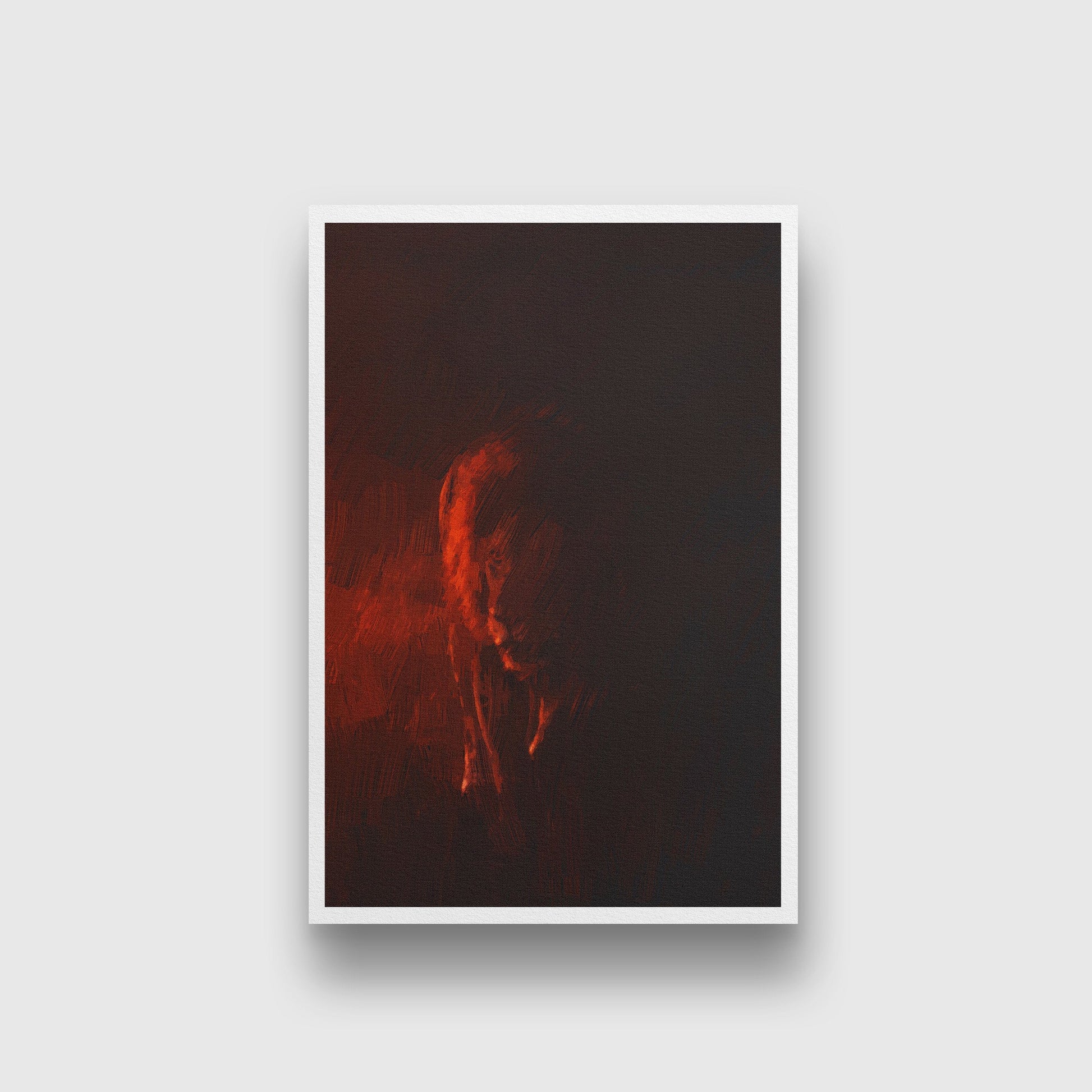 Portrait of a Beautiful lion Painting - Meri Deewar 2 : 3 Vertical Premium Wall Art Canvas by MeriDeewar