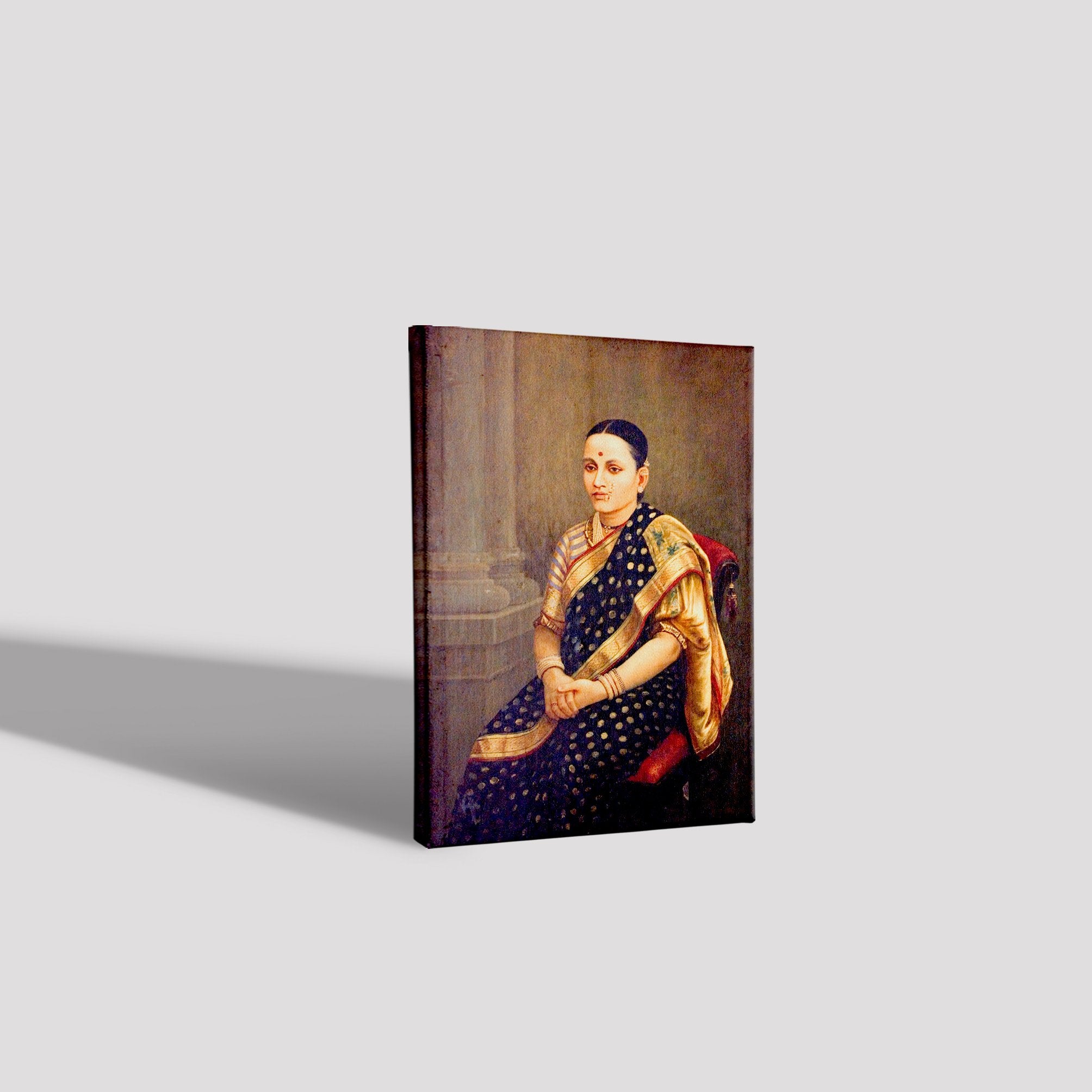 Portrait of a Lady Painting - Meri Deewar 4 X 5.5 Vertical Premium Wall Art Canvas by MeriDeewar