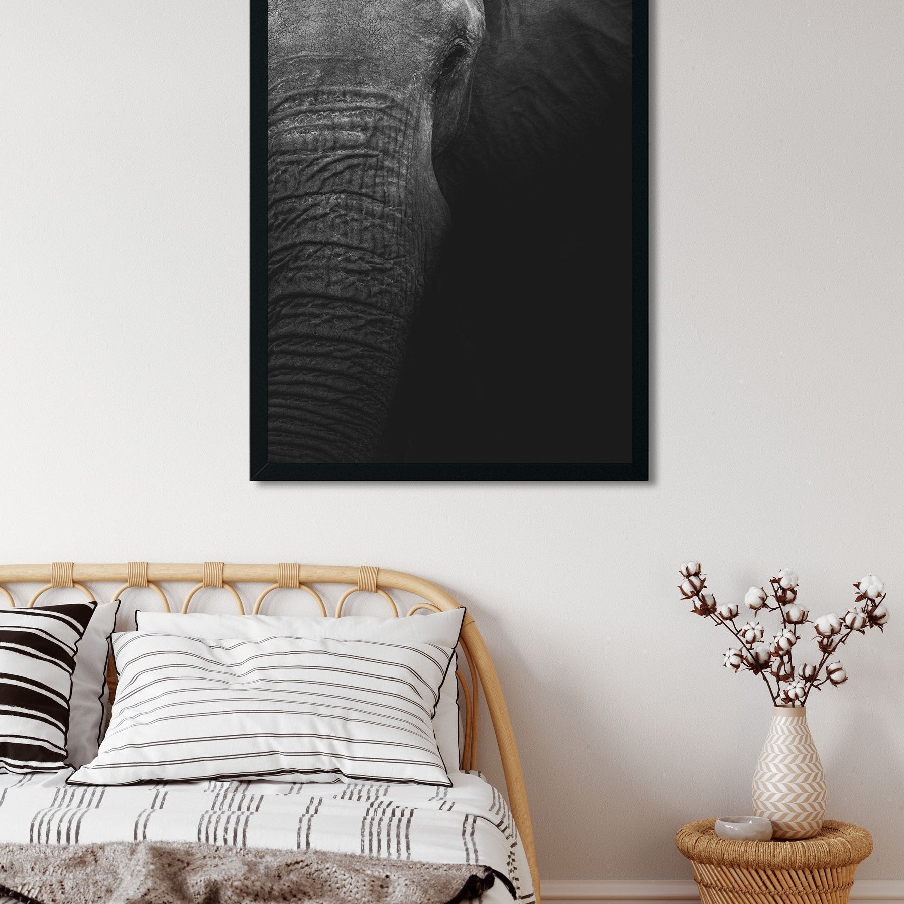 Portrait of an elephant Painting - Meri Deewar 2 : 3 Vertical Premium Wall Art Canvas by MeriDeewar