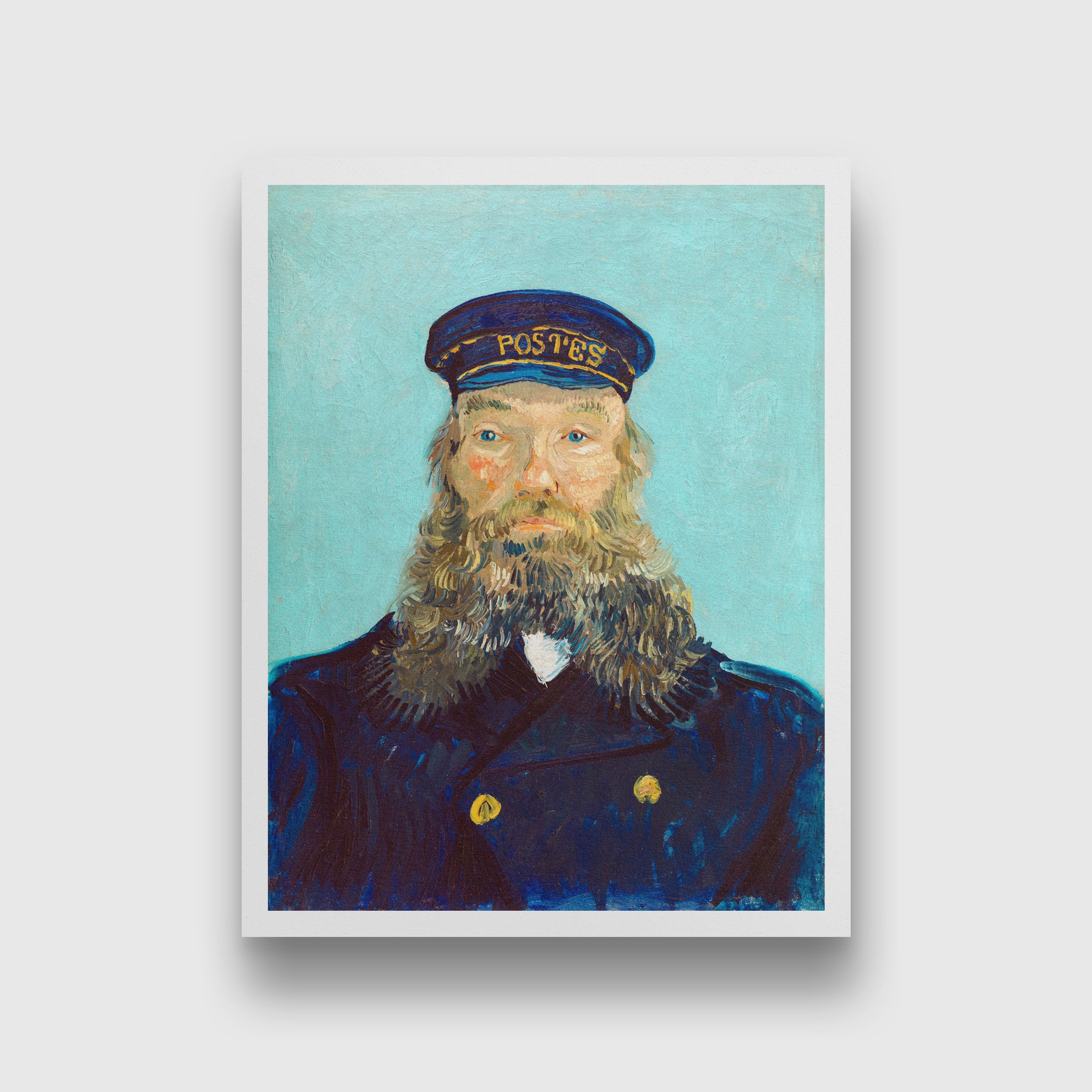Portrait of Postman Roulin (1888) famous painting 3 : 4 Vertical Premium Wall Art Canvas by MeriDeewar