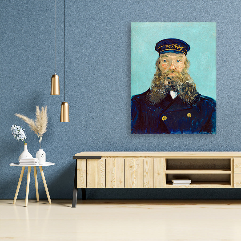 Portrait of Postman Roulin (1888) famous painting 3 : 4 Vertical Premium Wall Art Canvas by MeriDeewar