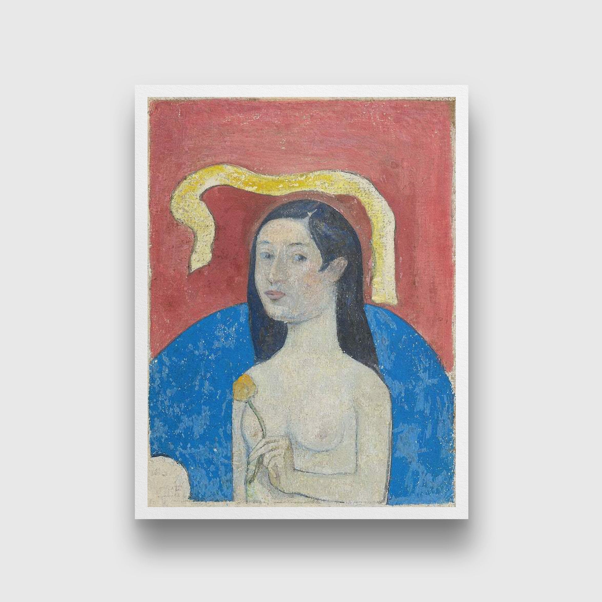 Portrait of the Artist’s Mother Painting - Meri Deewar 3 : 4 Vertical Premium Wall Art Canvas by MeriDeewar