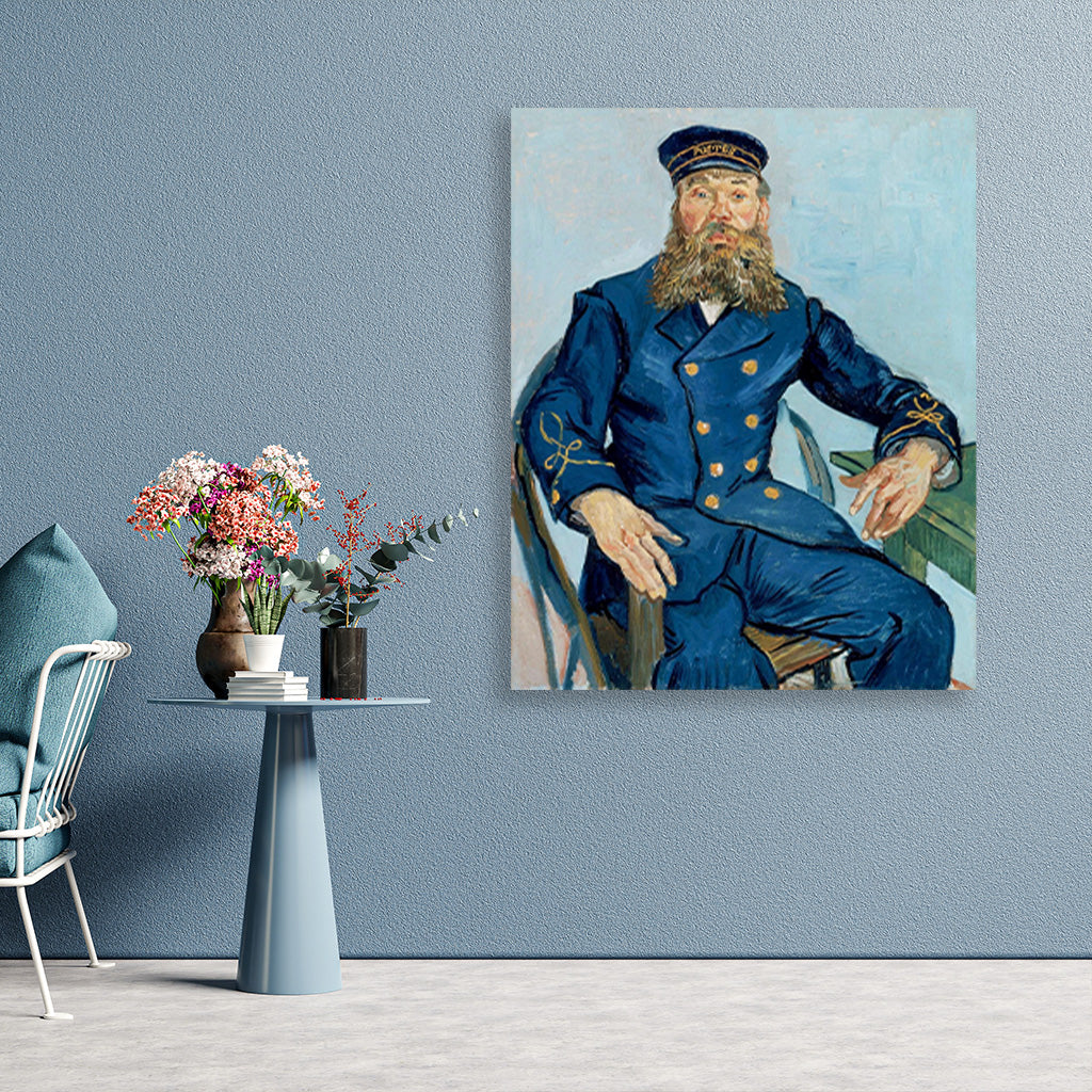 Portrait of the Postman Joseph Roulin 3 : 4 Vertical Premium Wall Art Canvas by MeriDeewar