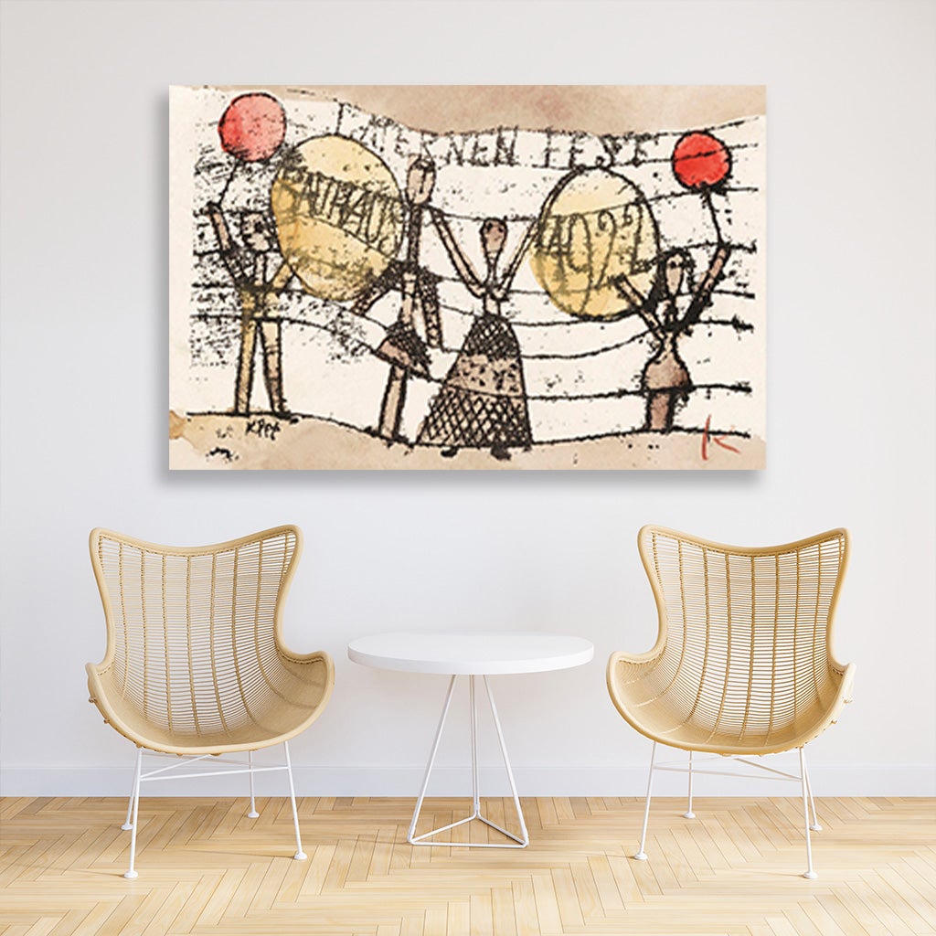 Postcard painting - Meri Deewar 3 : 2 Horizontal Premium Wall Art Canvas by MeriDeewar