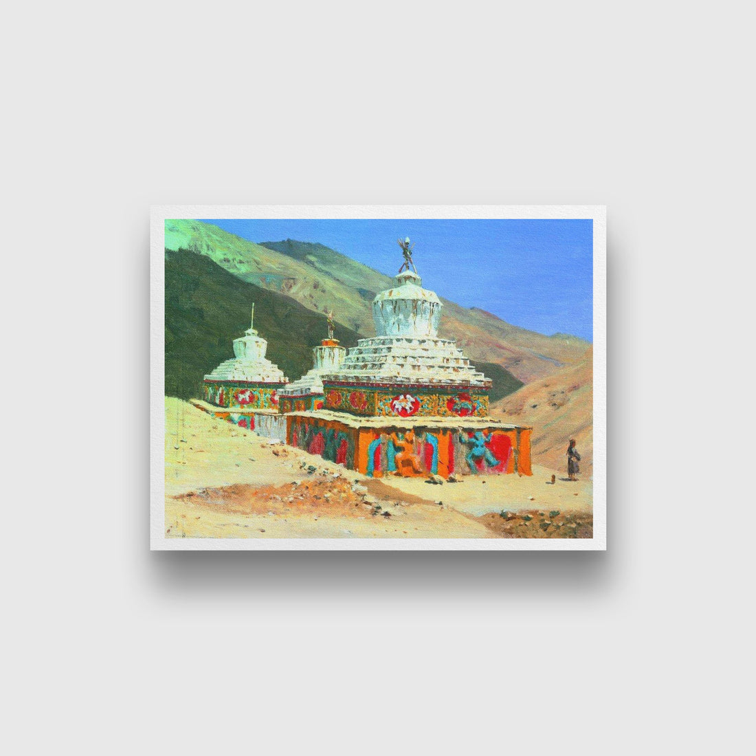 posthumous monuments in ladakh Painting - Meri Deewar 4 : 3 Horizontal Premium Wall Art Canvas by MeriDeewar