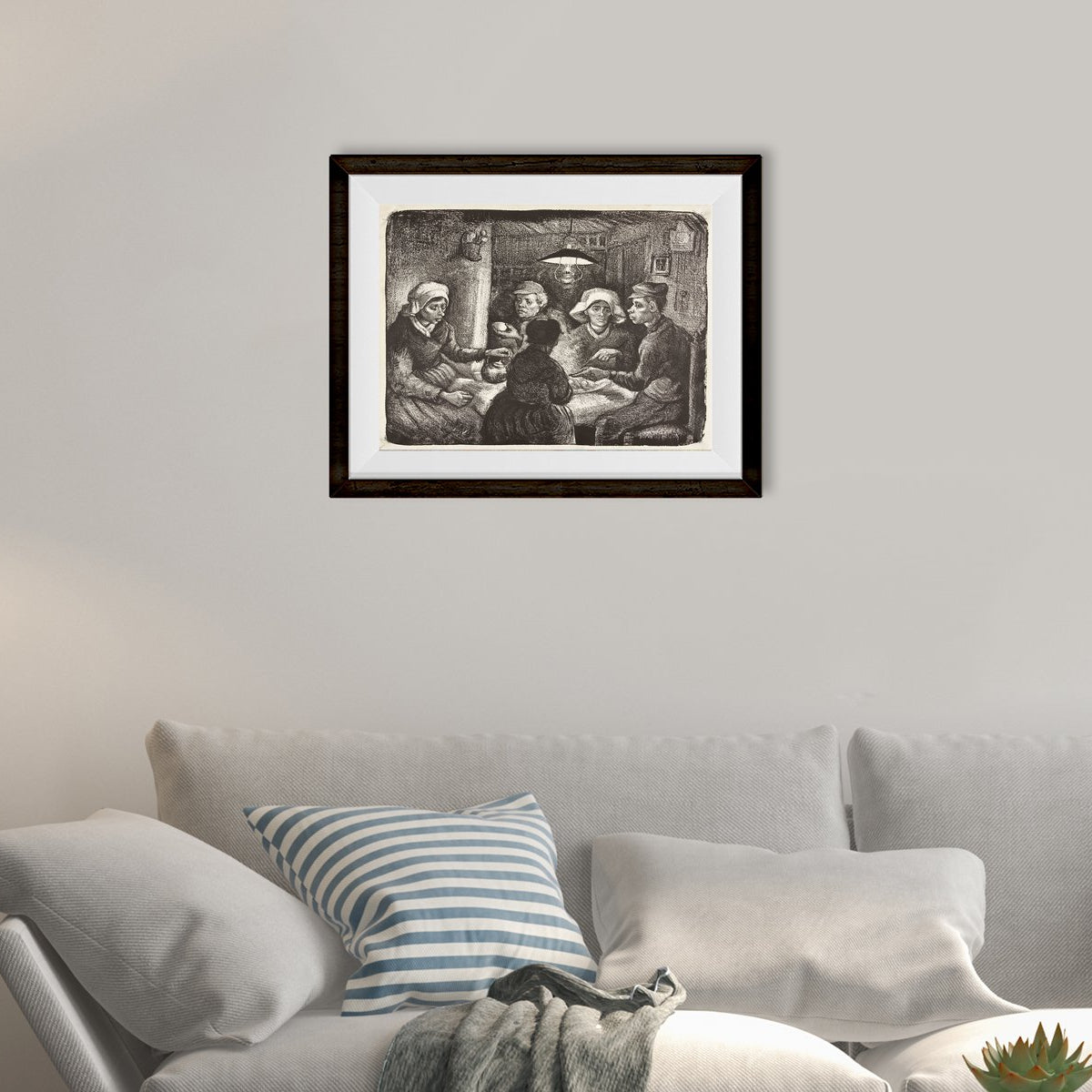 Potato Eaters, By Van Gogh Painting - Meri Deewar 5 : 4 Horizontal Premium Wall Art Canvas by MeriDeewar