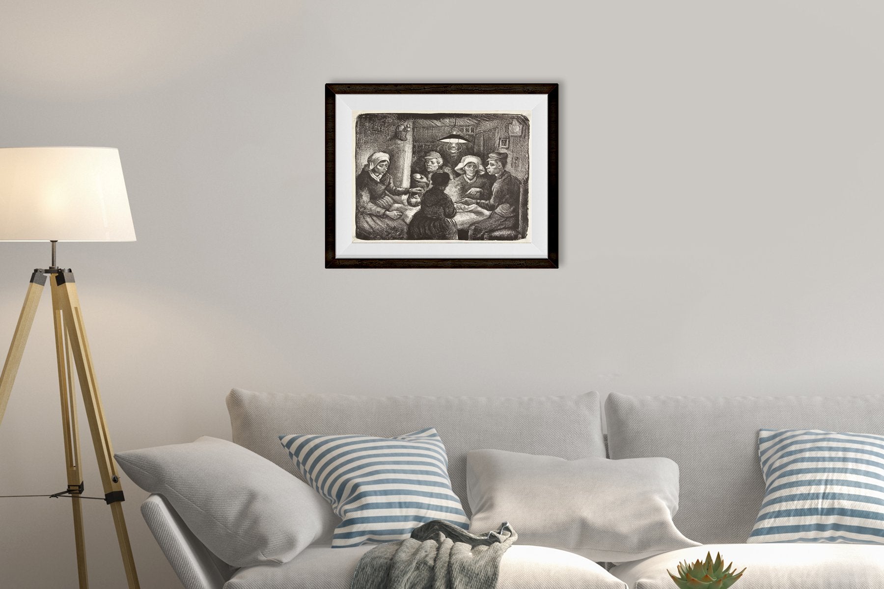 Potato Eaters, By Van Gogh Painting - Meri Deewar 5 : 4 Horizontal Premium Wall Art Canvas by MeriDeewar