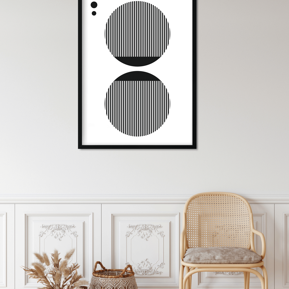 Primitive Shapes wall art Painting 4 X 5.5 Vertical Premium Wall Art Canvas by MeriDeewar