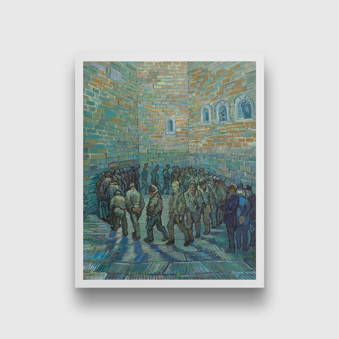 Prisoners Exercising (1890) famous painting 3 : 4 Vertical Premium Wall Art Canvas by MeriDeewar