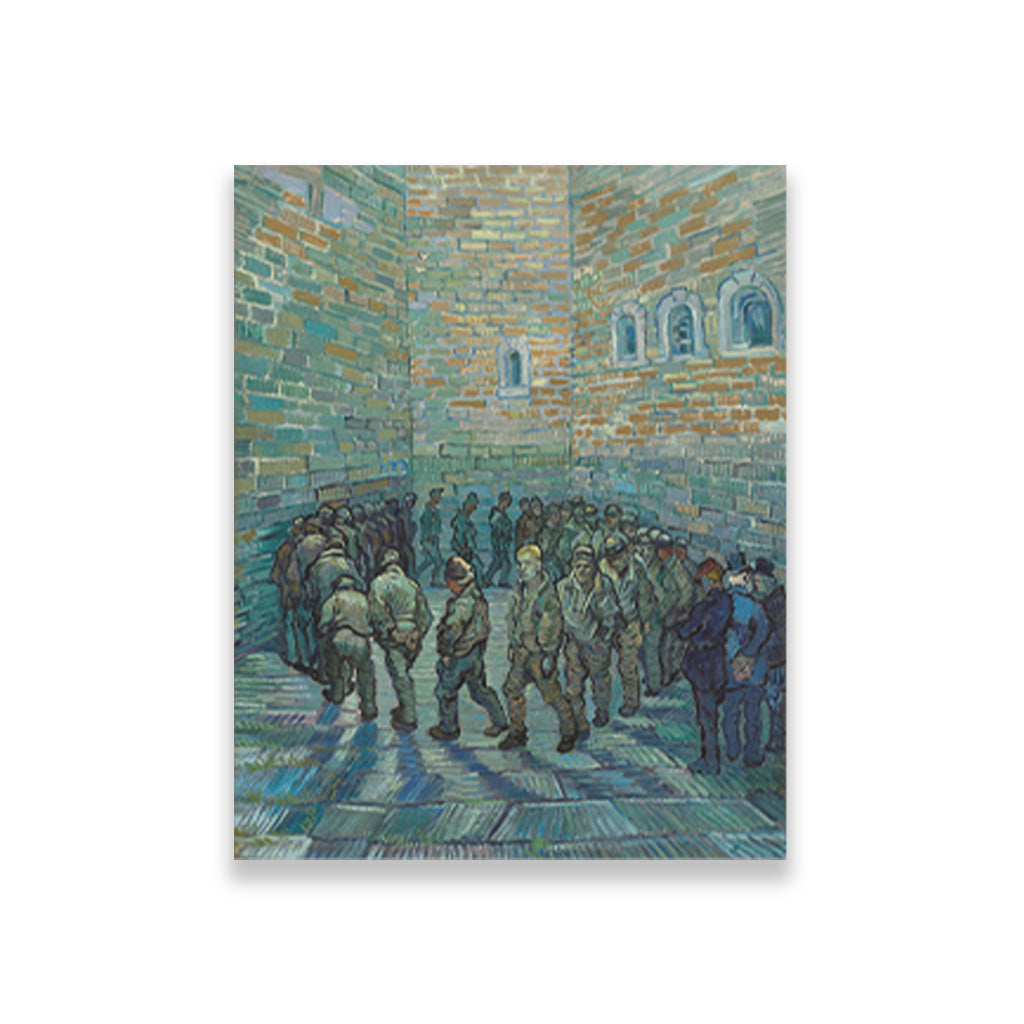 Prisoners Exercising (1890) famous painting 3 : 4 Vertical Premium Wall Art Canvas by MeriDeewar