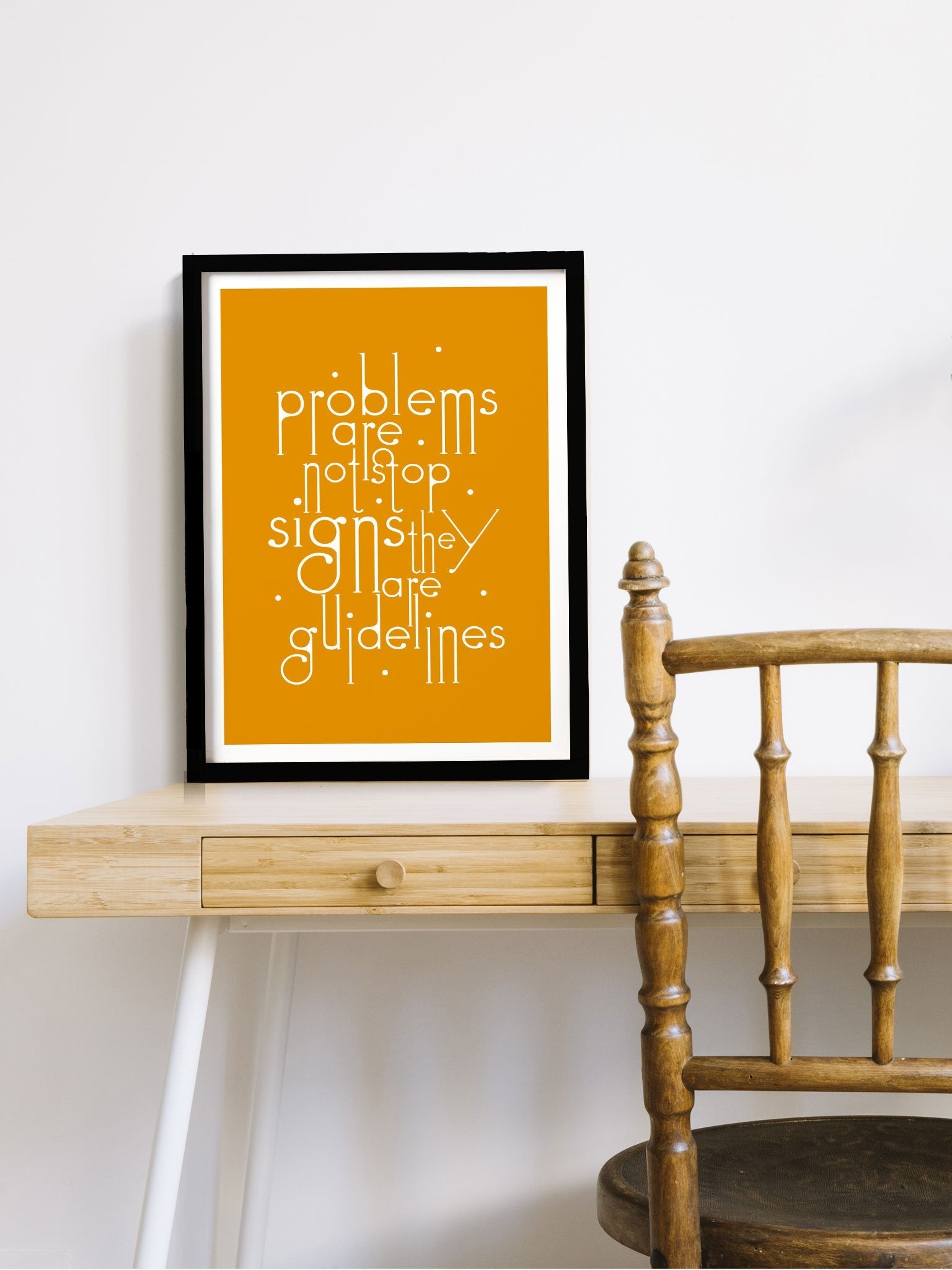 Problems Are Not Art Painting - Meri Deewar 2 : 3 Vertical Premium Wall Art Canvas by MeriDeewar