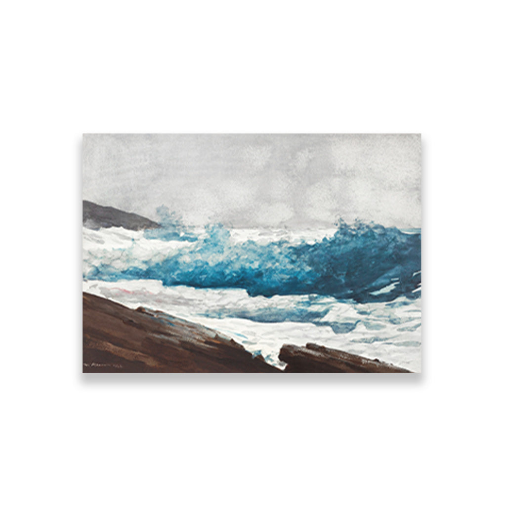 Prout’s Neck, Breakers painting - Meri Deewar 3 : 2 Horizontal Premium Wall Art Canvas by MeriDeewar