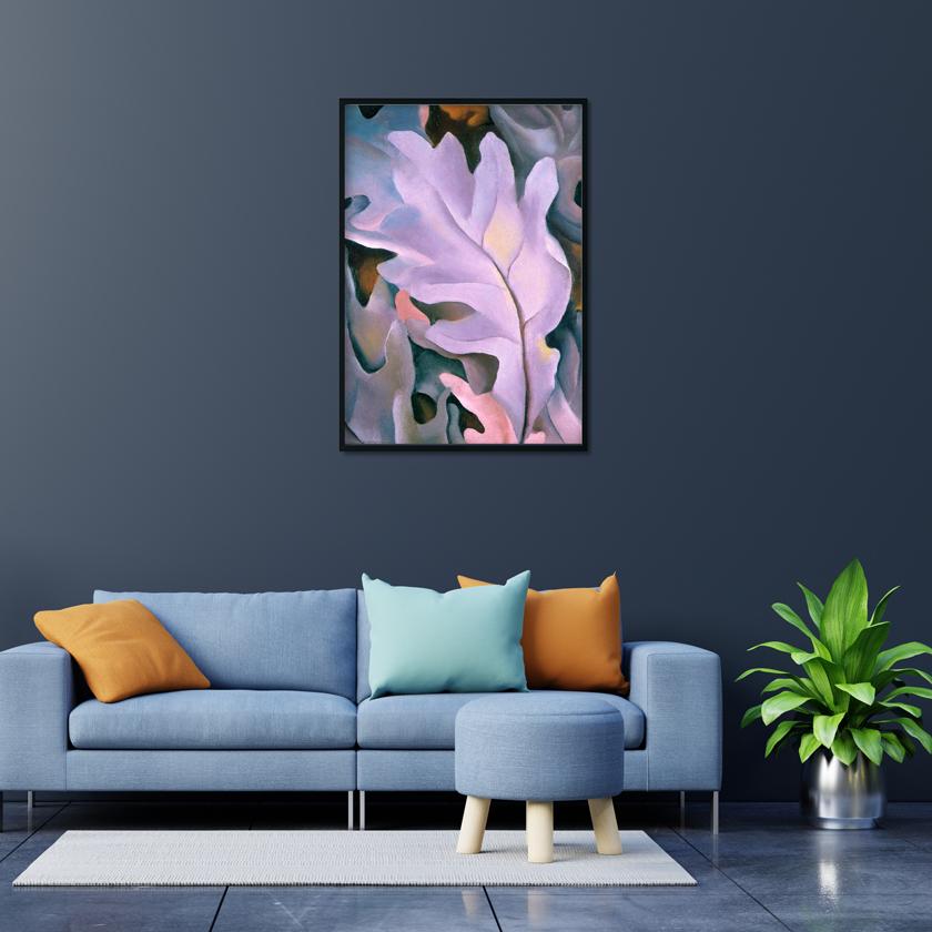 purple leaves Painting - Meri Deewar 3 : 4.2 Vertical Premium Wall Art Canvas by MeriDeewar