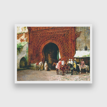 Rabat the Red Gate Painting 4 : 3 Horizontal Premium Wall Art Canvas by MeriDeewar