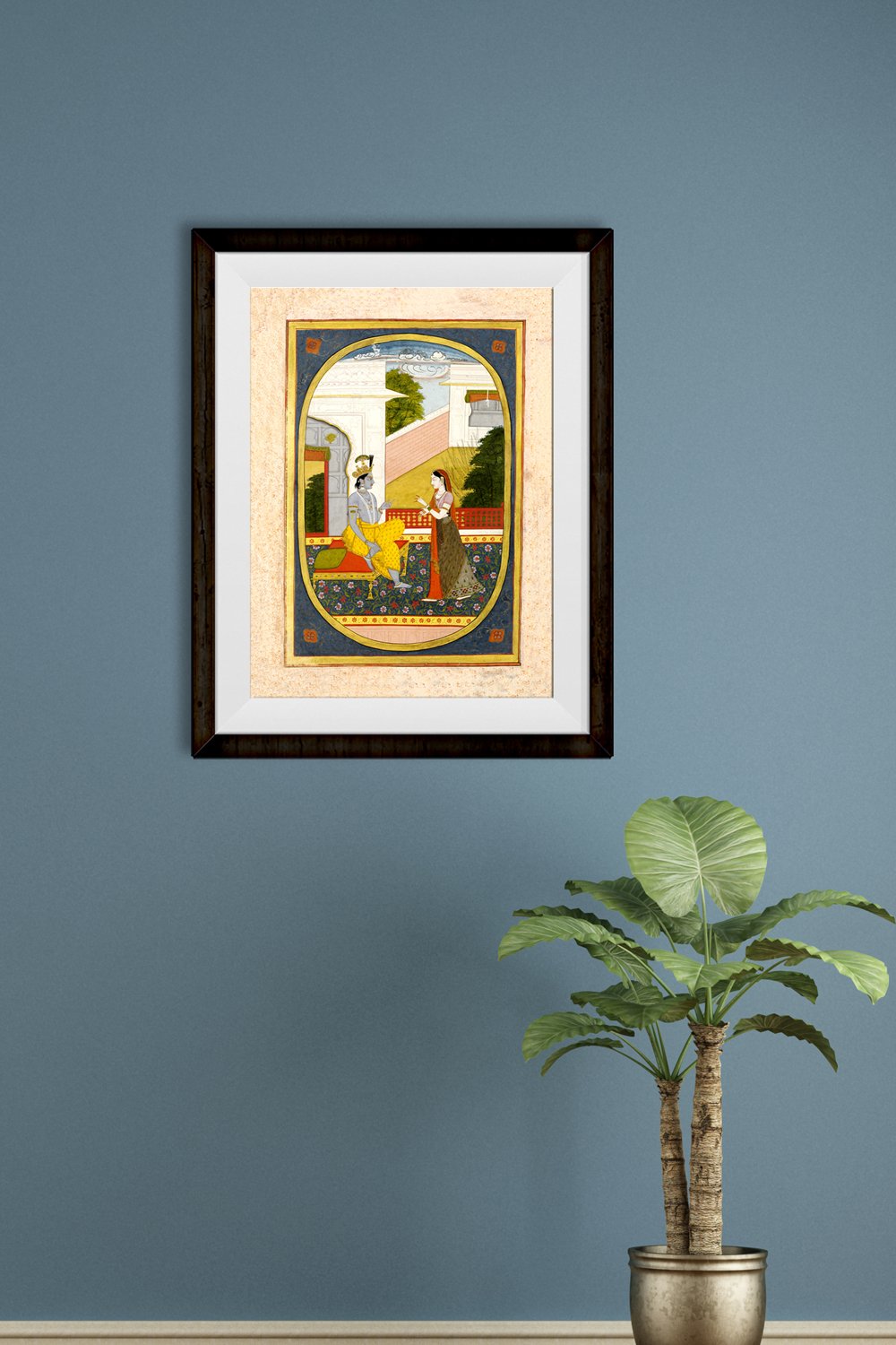 Radha And Krishna Painting - Meri Deewar 3 : 4 Vertical Premium Wall Art Canvas by MeriDeewar