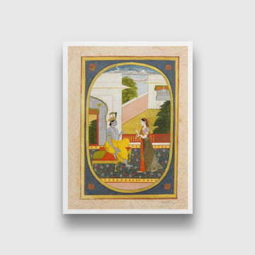 Radha And Krishna Painting - Meri Deewar 3 : 4 Vertical Premium Wall Art Canvas by MeriDeewar