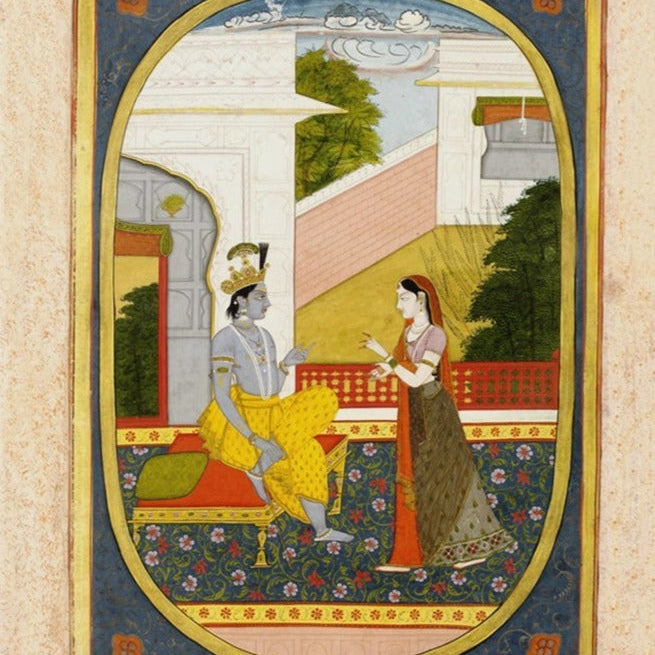 Radha And Krishna Painting - Meri Deewar 3 : 4 Vertical Premium Wall Art Canvas by MeriDeewar
