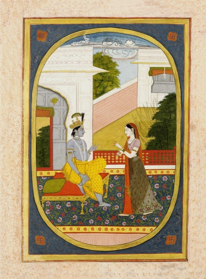 Radha And Krishna Painting - Meri Deewar 3 : 4 Vertical Premium Wall Art Canvas by MeriDeewar