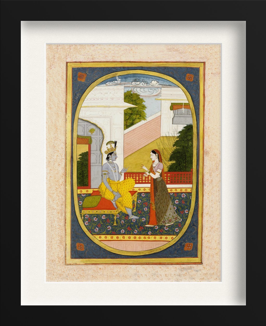 Radha And Krishna Painting - Meri Deewar 3 : 4 Vertical Premium Wall Art Canvas by MeriDeewar