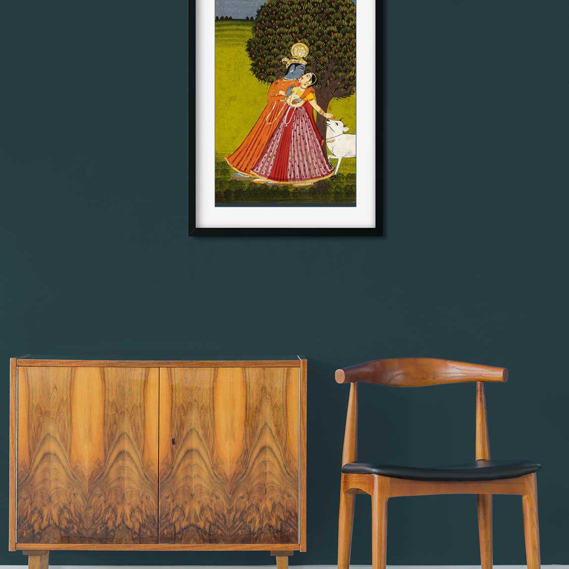 Radha and Krishna Painting 2 : 3 Vertical Premium Wall Art Canvas by MeriDeewar